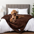 PetAmi Waterproof Dog Blanket for Queen Bed - Reversible Sherpa