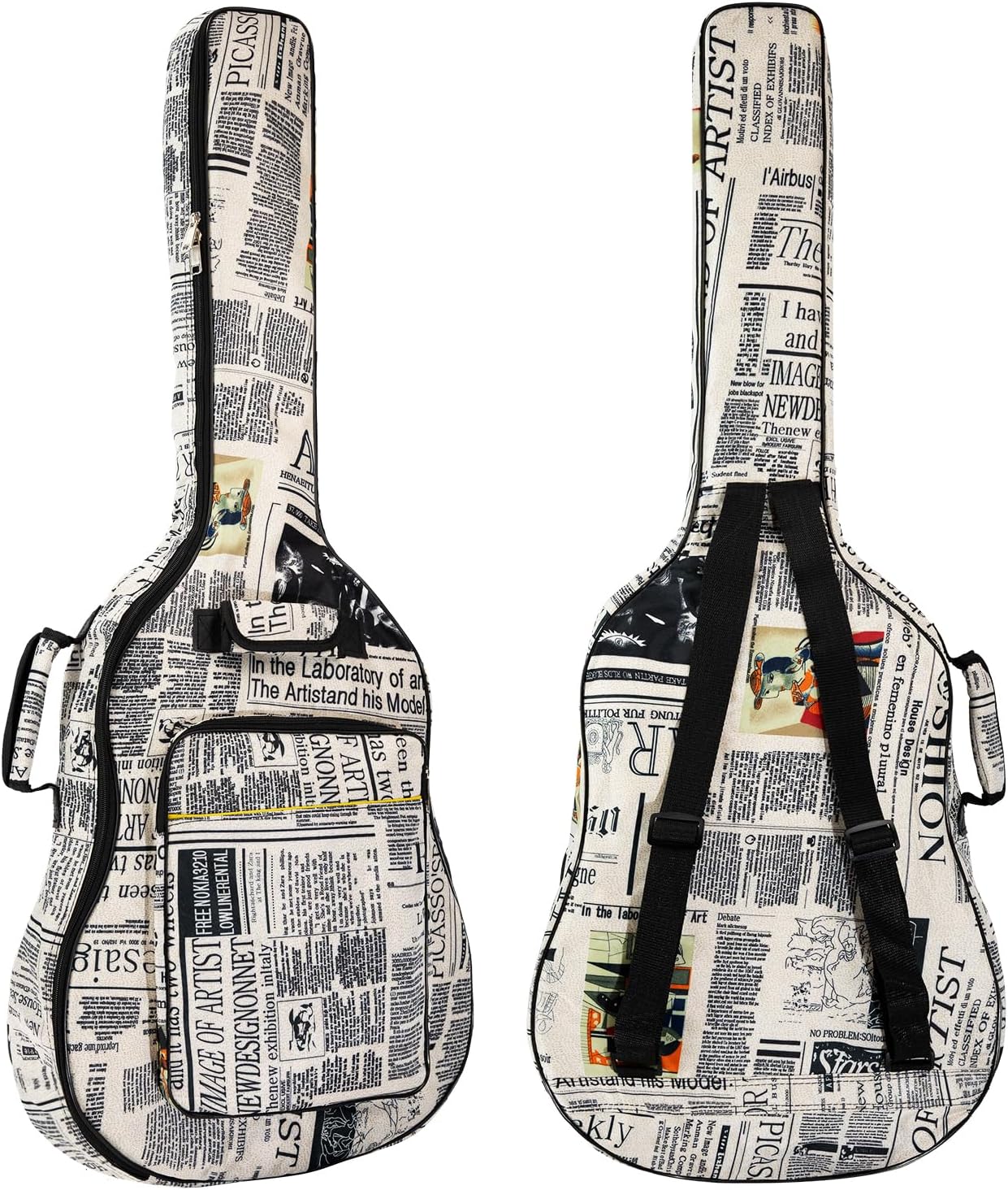 Moosiker 6mm Shockproof Gig Bag - Vintage Print - 36/38