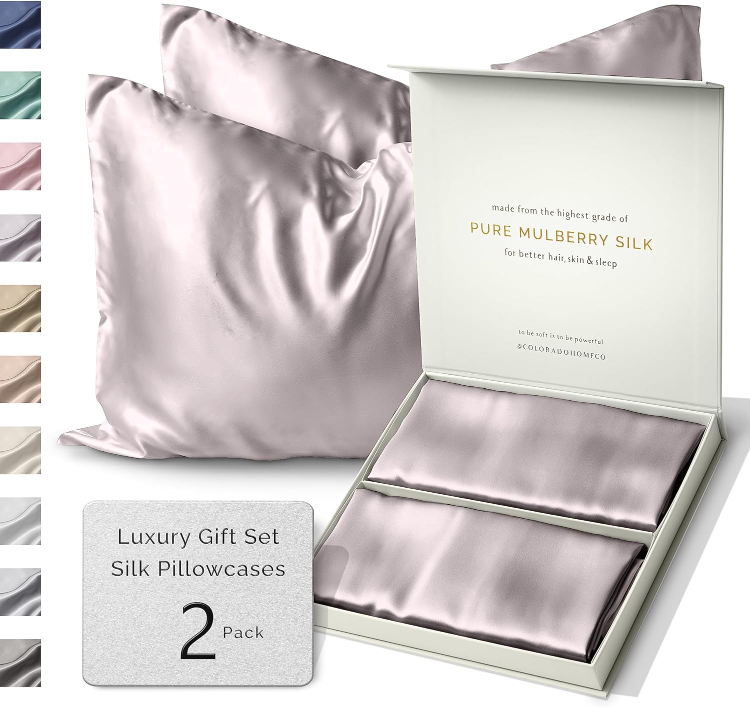 Luxurious 22 Momme Mulberry Silk Pillow Cases for Couples