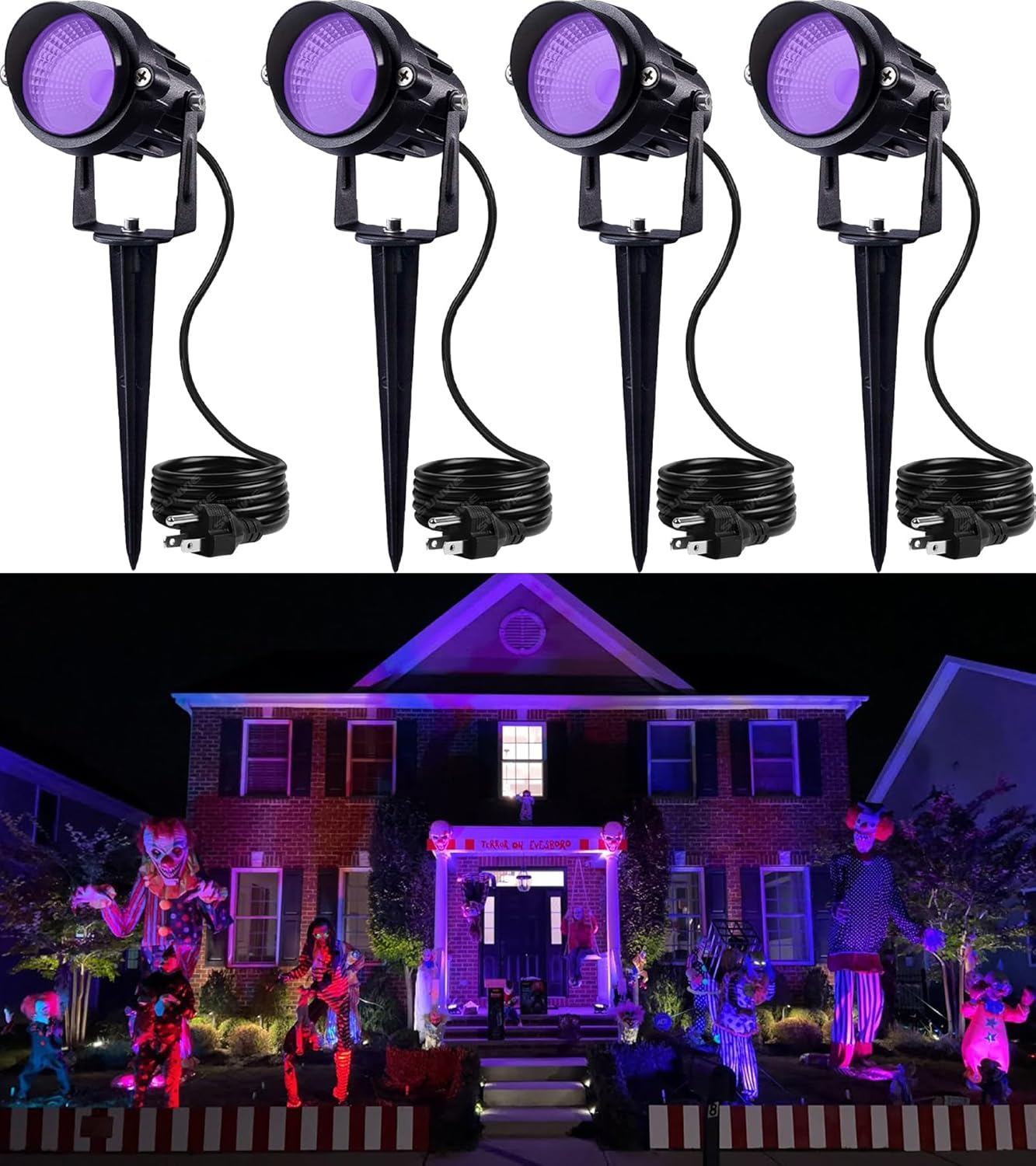 Powerful 12W Blacklight Spotlight for Halloween Glow Parties