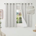 Blackout Curtains 54 in Length 2 Panels Light Grey - Total Darkening