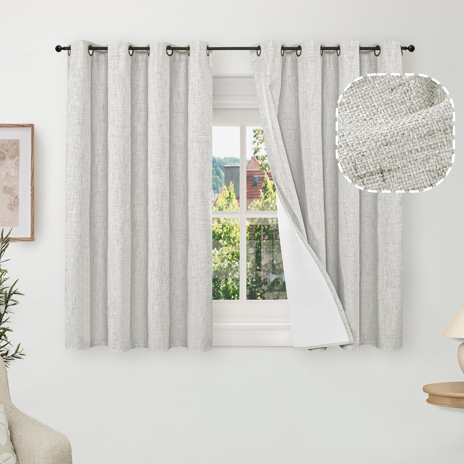 Blackout Curtains 54 Inch Length for Bedroom with Grommets
