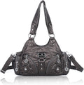 Angel Kiss Small Hobo Shoulder Bag - Soft Vegan Leather, Multi-Pocket