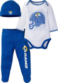 Unisex Baby NFL Team Footed Pant and Bodysuit Set - Official Match Day