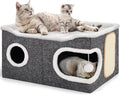 Shikha Cat Beds for Indoor Cats - Extra Wide Cat Cube House