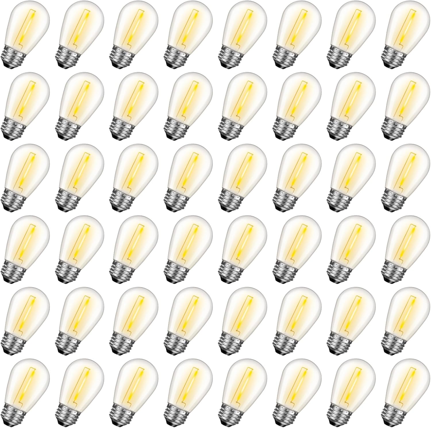 48 Pack S14 LED Replacement Bulbs for Outdoor String Lights