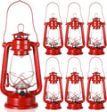Vintage LED Hurricane Lanterns 6 Pack 12 in - Rustic Battery Lanterns