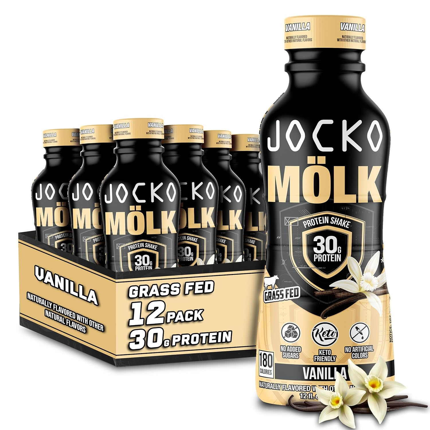 Jocko Molk Protein Shakes - Grass Fed, Sugar Free, KETO Friendly