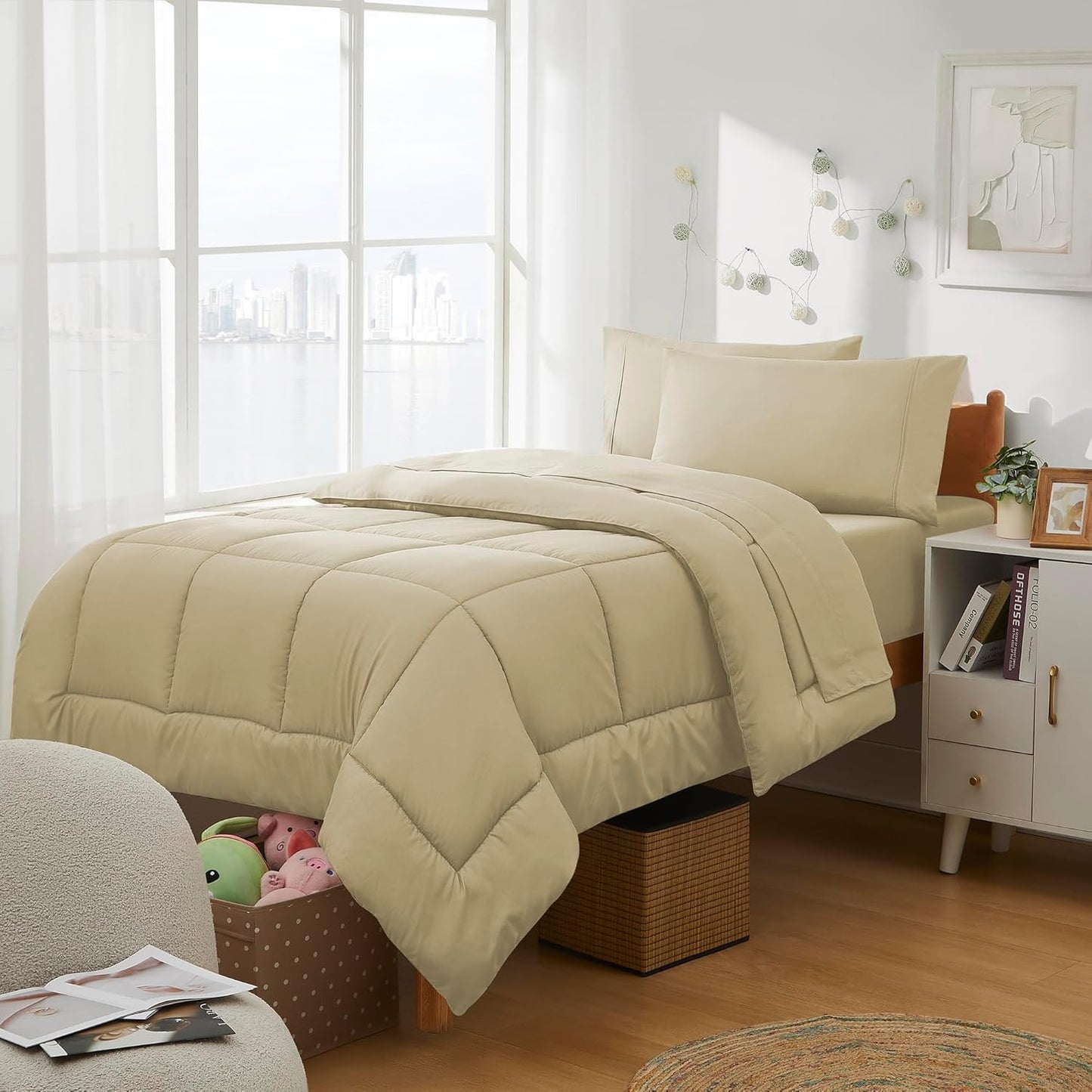 Dorm Room Essentials Twin Comforter Set for College Students