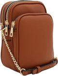 Small Crescent Crossbody Bag for Women - Quilted Chevron Camera Bag