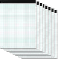 Graph Paper Pads 8.5 x 11 8-Pack - 4x4 Quad Grid Pads for Notes
