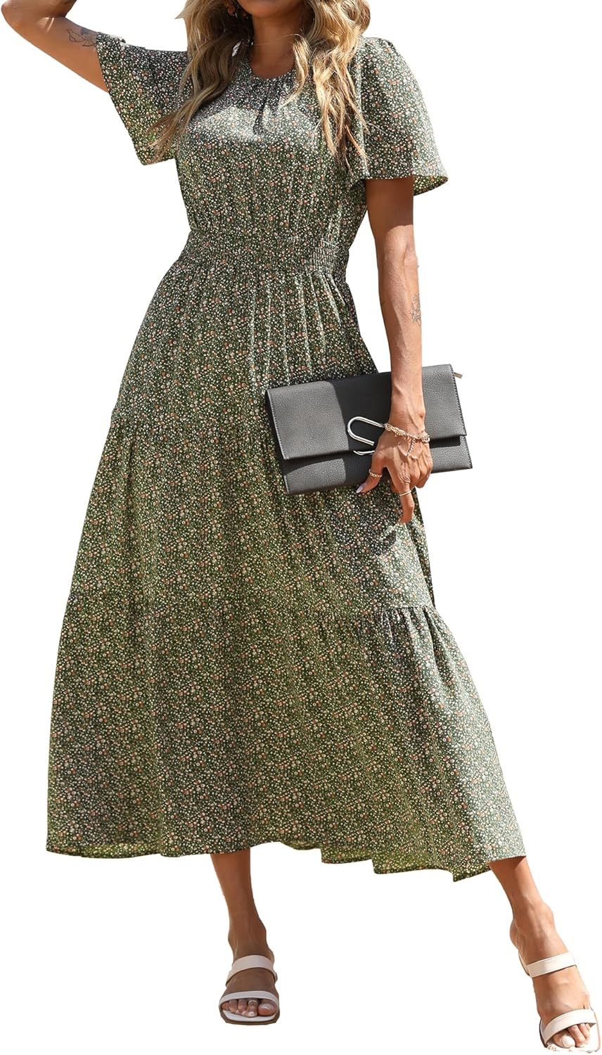 PRETTYGARDEN Women's Summer Casual Floral Maxi Dress for All Occasions