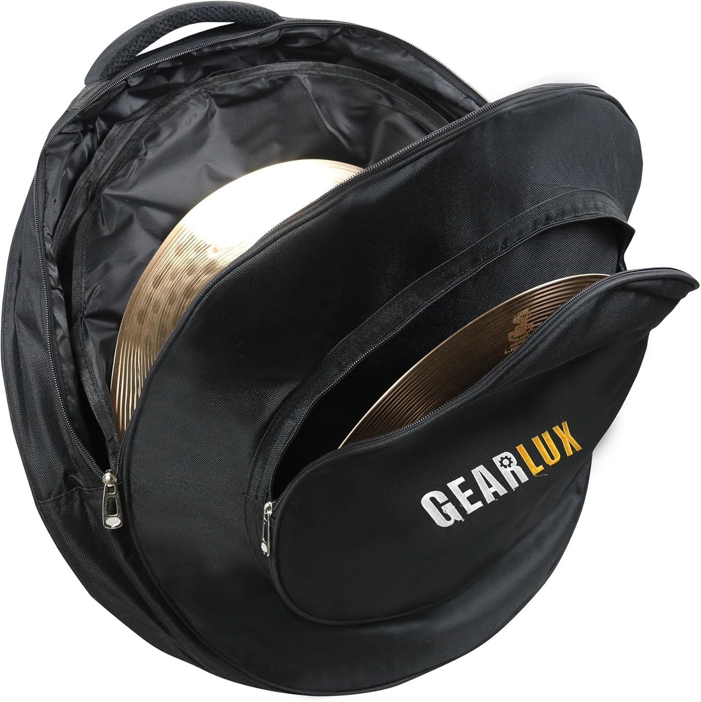 Gearlux 22-Inch Cymbal Bag for Crash and Hi-Hats - Black
