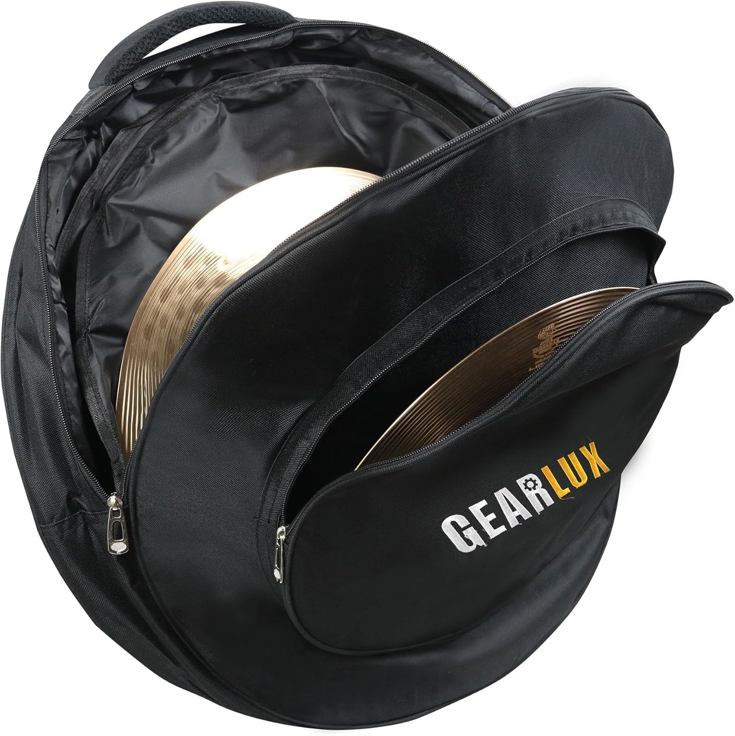 Gearlux 22-Inch Cymbal Bag for Crash and Hi-Hats - Black