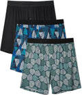 DAVID ARCHY Mens Bamboo Rayon Boxers - Breathable, Soft Comfort