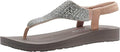 Women's Meditation-Rock Crown Flat Sandal - Hooded Rhinestone Sling