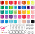 Caydo Lanyard String Kit 40 Rolls - Bulk Gimp Craft Kit for Kids