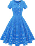 1950s Vintage Audrey Hepburn Style Cocktail Swing Dress (Style PC3M)