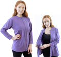 Mastectomy Recovery Full Sleeves Front Open Zip Up Shirt - Drain