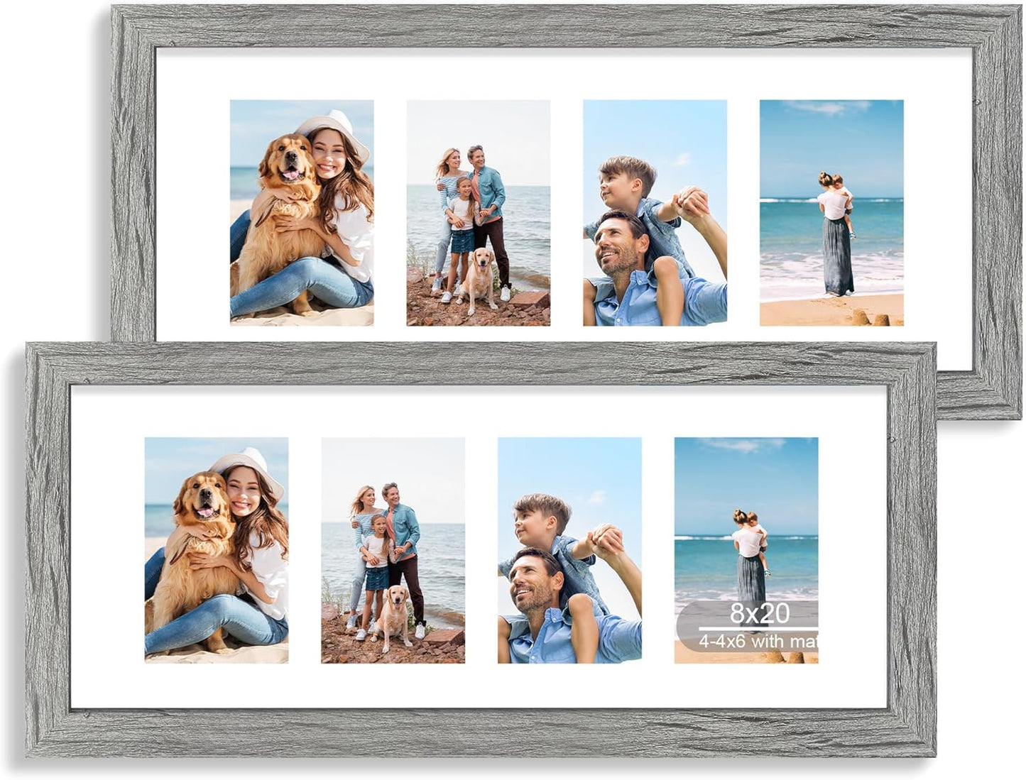 8x20 Picture Frame Set of 2 for Rustic Home Decor Display