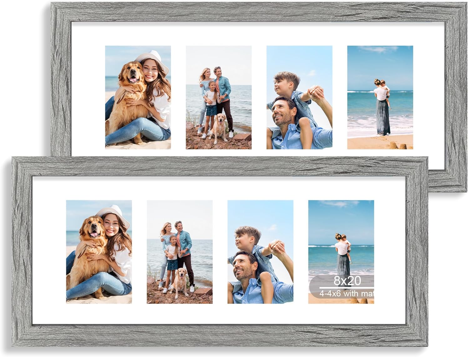 8x20 Picture Frame Set of 2 for Rustic Home Decor Display