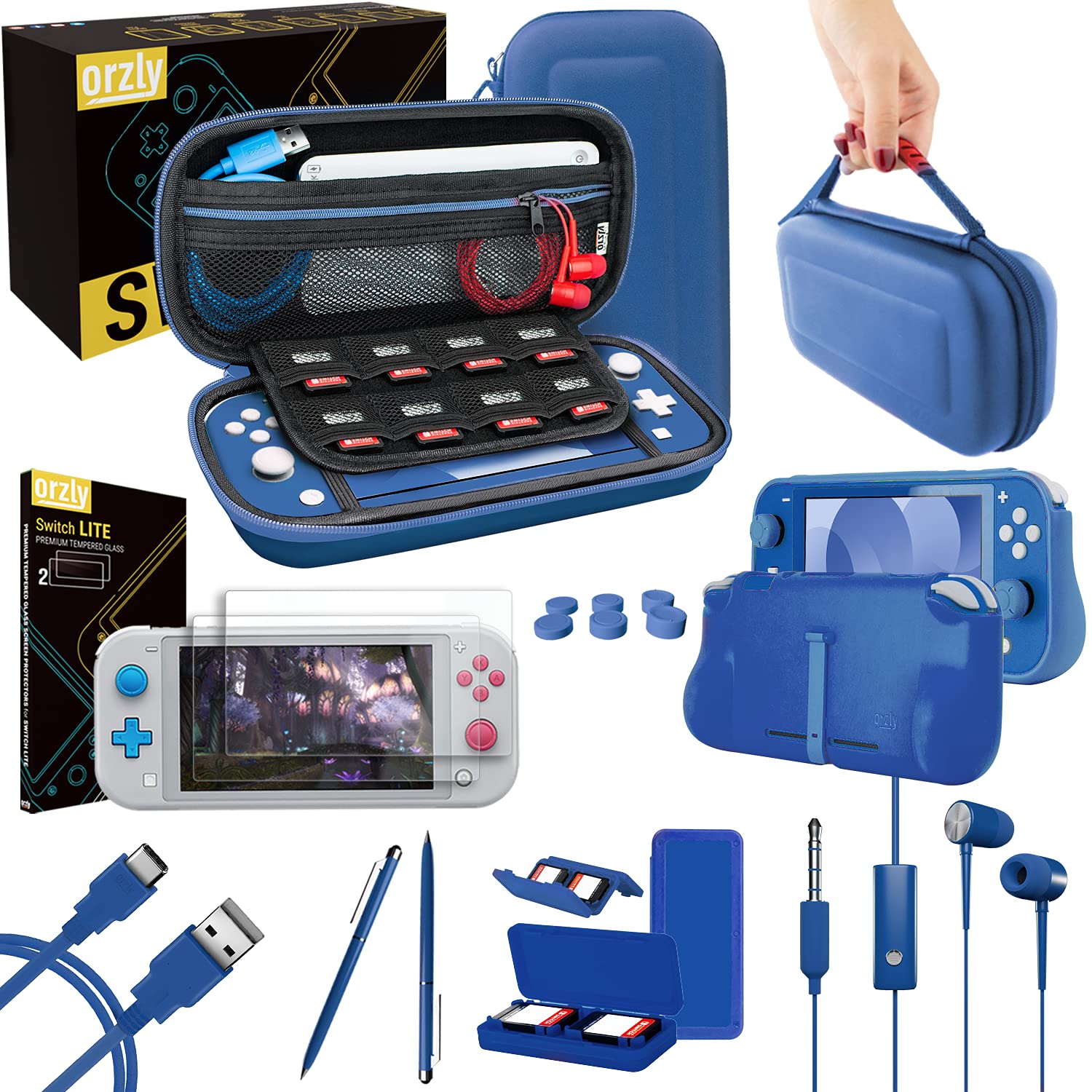 Orzly Switch Lite Accessories Bundle for Nintendo Switch Lite