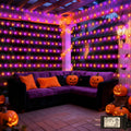 Halloween Net Lights Outdoor 360LED Purple Orange Mesh Lights