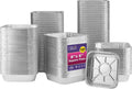 8x8 Aluminum Pans 500 Pack - Square Disposable Cake & Bake Pans