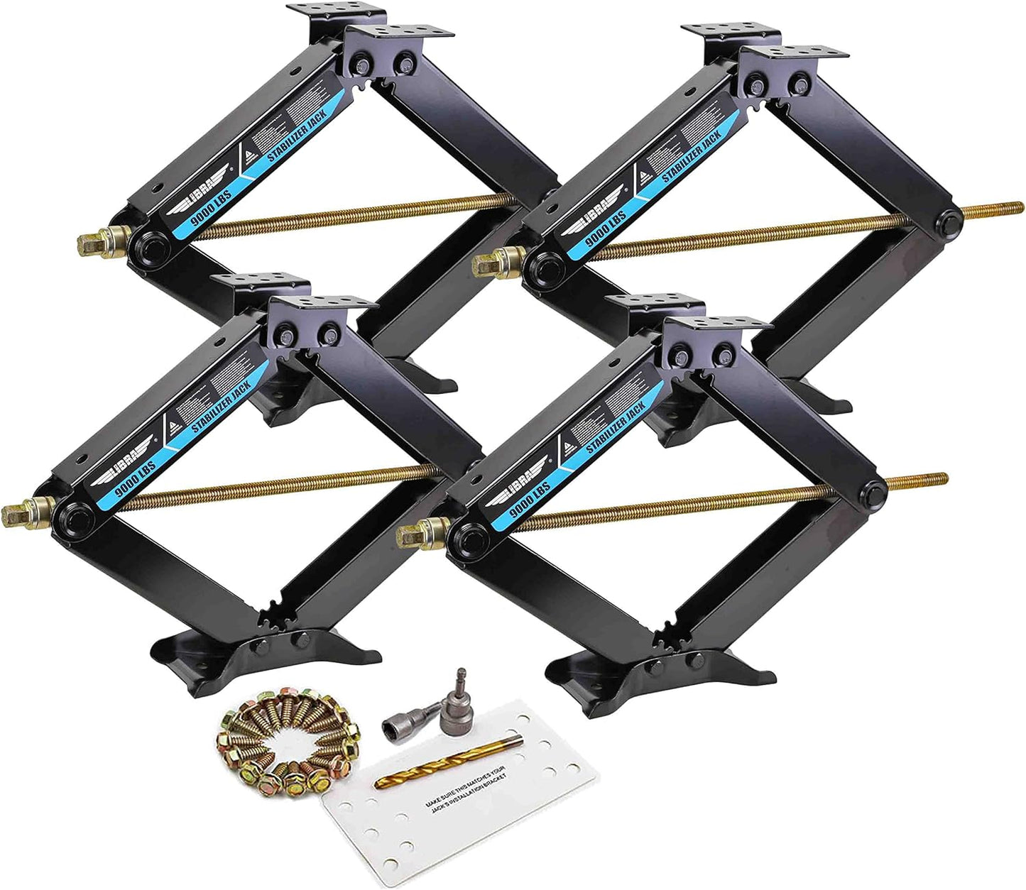 LIBRA 9K lb Heavy Duty RV Trailer Stabilizer Leveling Jacks
