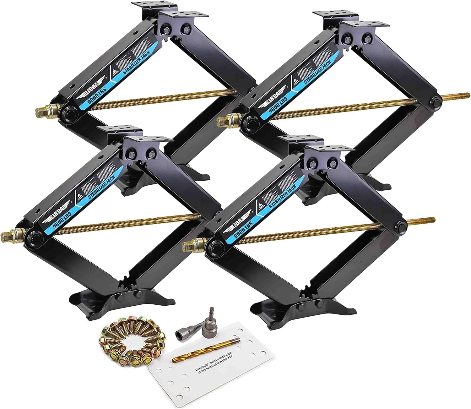 LIBRA 9K lb Heavy Duty RV Trailer Stabilizer Leveling Jacks