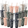 Inspirational Christian Bible Verse Tumblers 36 Pack - 24 oz Gift Set
