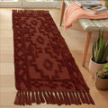 Boho Runners for Hallways 2ft x 6ft Terracotta Runner - Washable