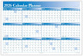 2026 Full Calendar Planner 2-Sided 36in x 24in - Blue