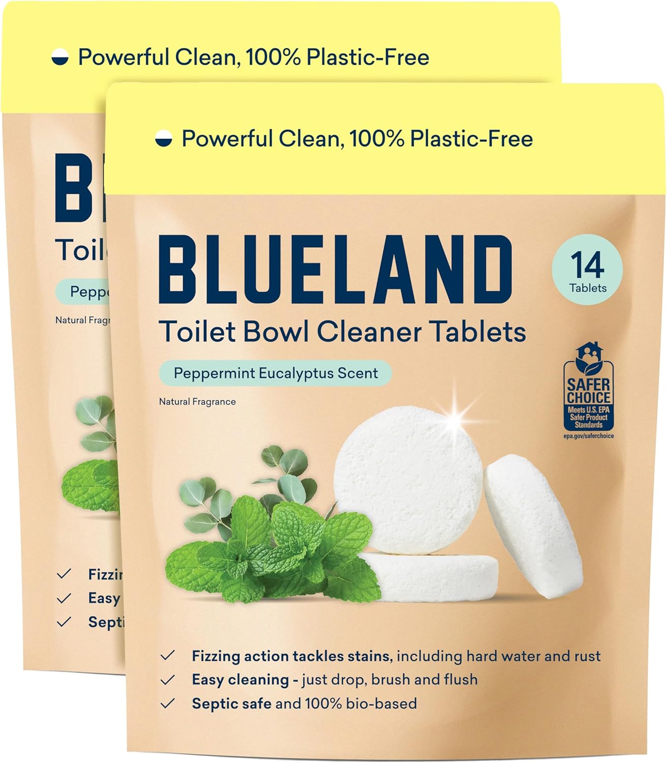 BLUELAND Toilet Bowl Cleaner Tablets - Eco-Friendly & Effective