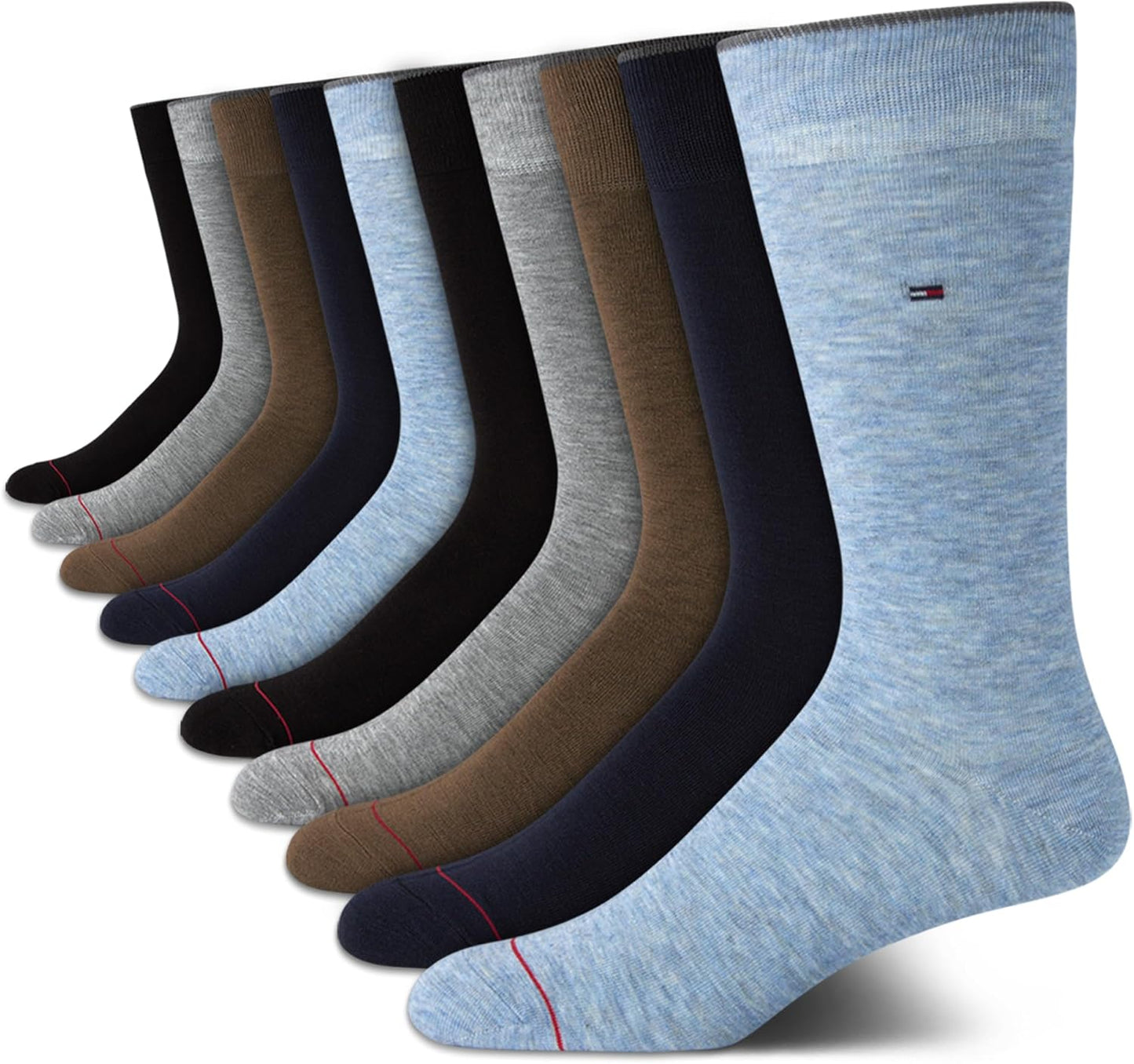 Tommy Hilfiger Mens Dress Socks - Comfort Stretch Crew Socks