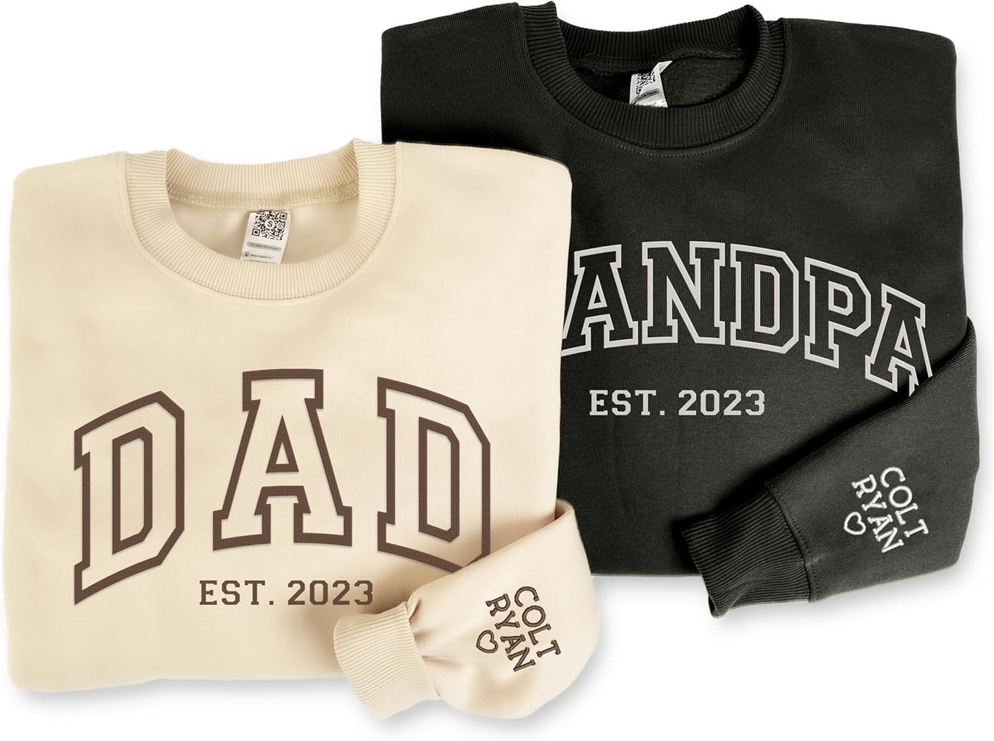 Custom Embroidered Dad Sweatshirt: Personalized with Kids' Names