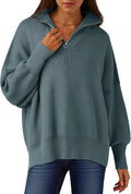 ANRABESS Oversized Quarter Zip Sweater Pullover - Chic (Style 3MQC)
