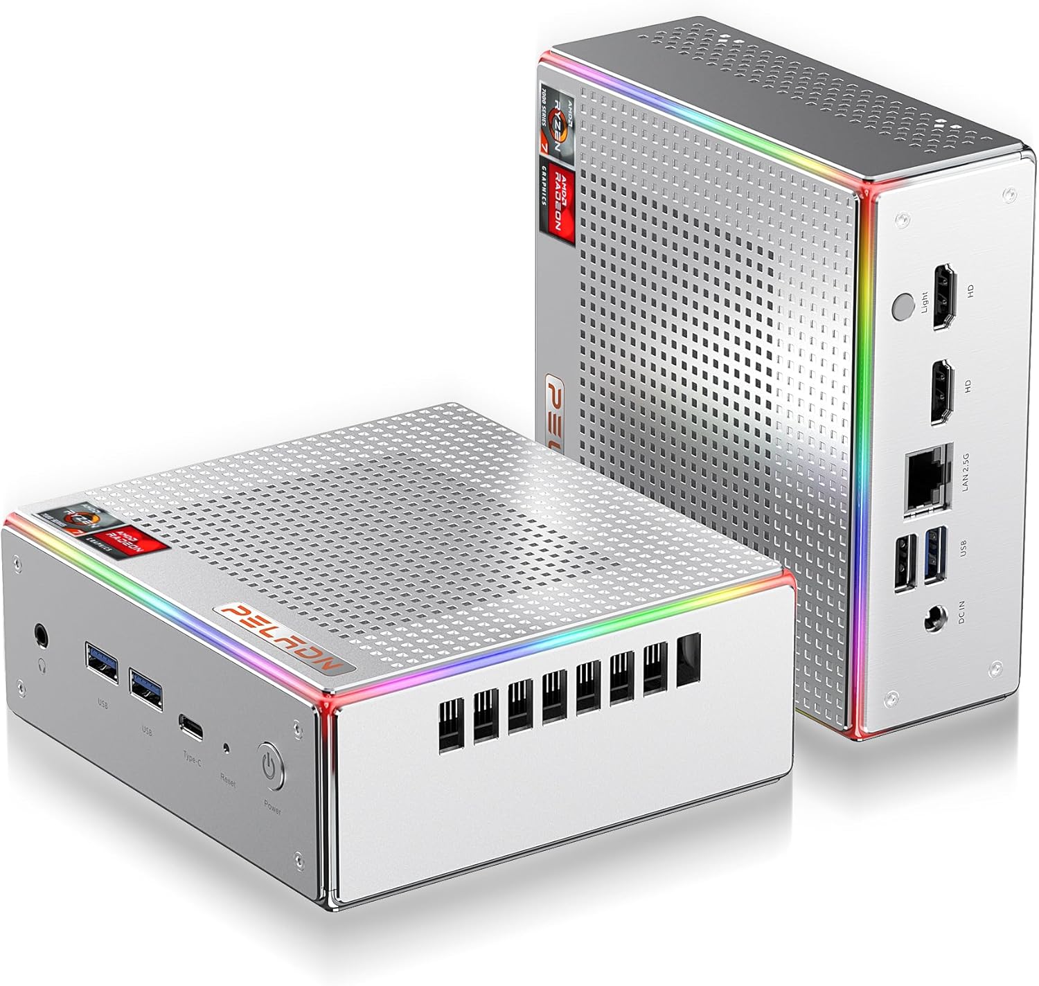 PELADN Mini PC with Ryzen 7 7840HS and Triple Display Support