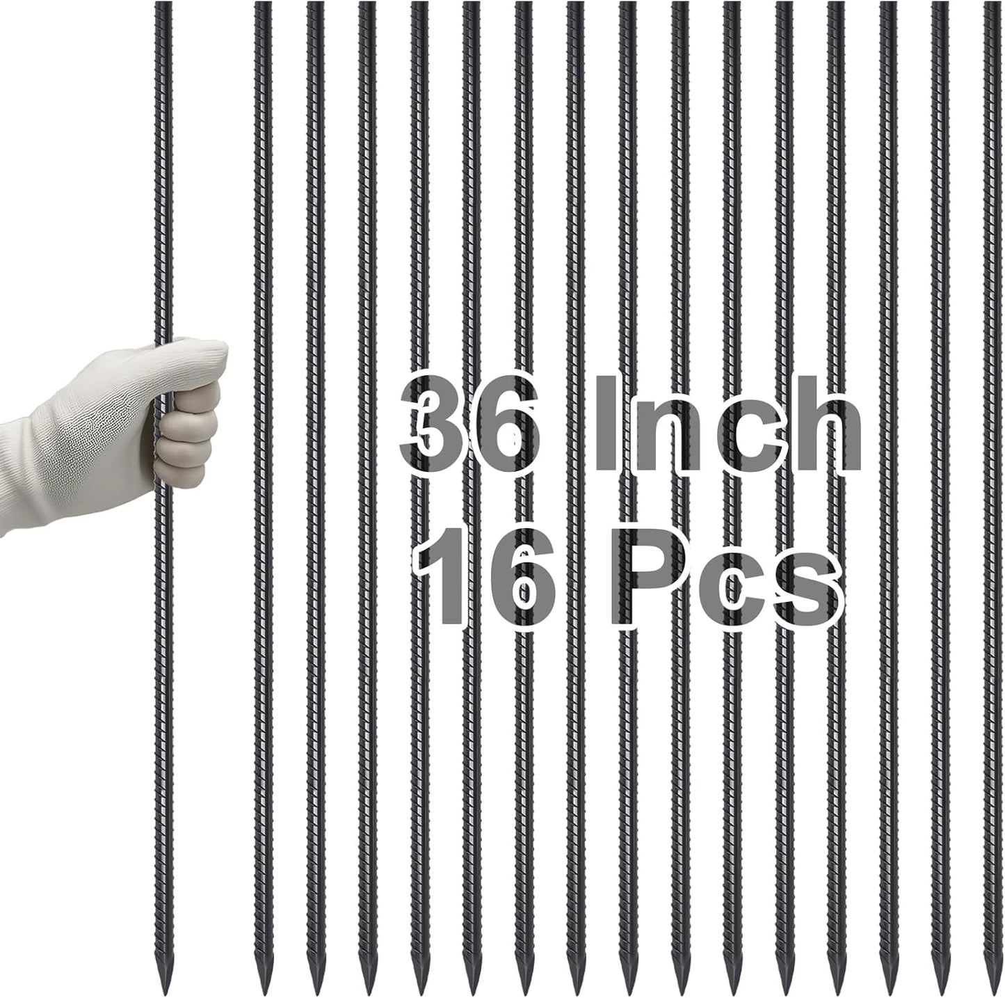 VVOKGO Rebar Stakes 36 Inch Heavy Duty Ground Anchors 16-Pack