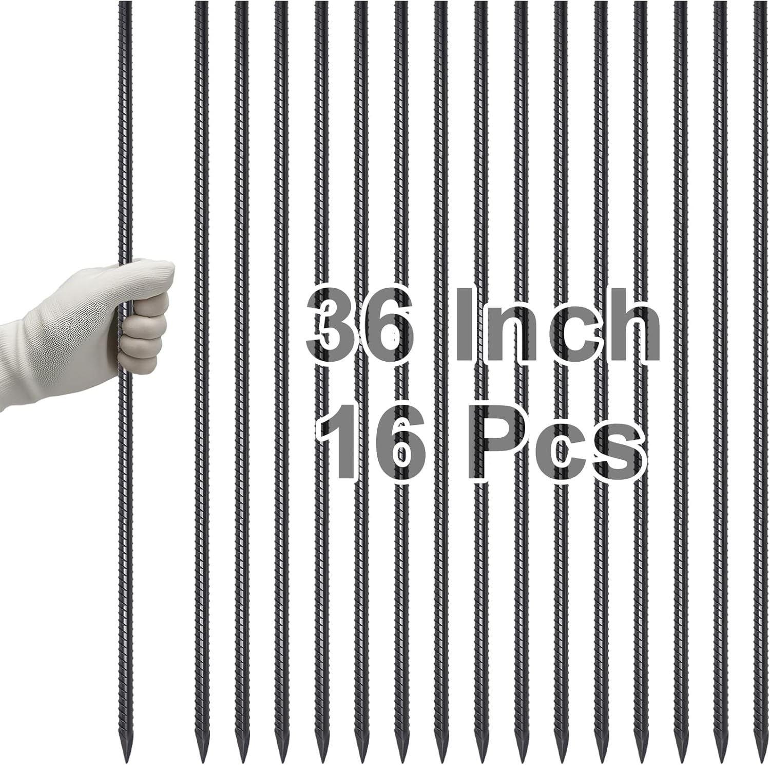 VVOKGO Rebar Stakes 36 Inch Heavy Duty Ground Anchors 16-Pack