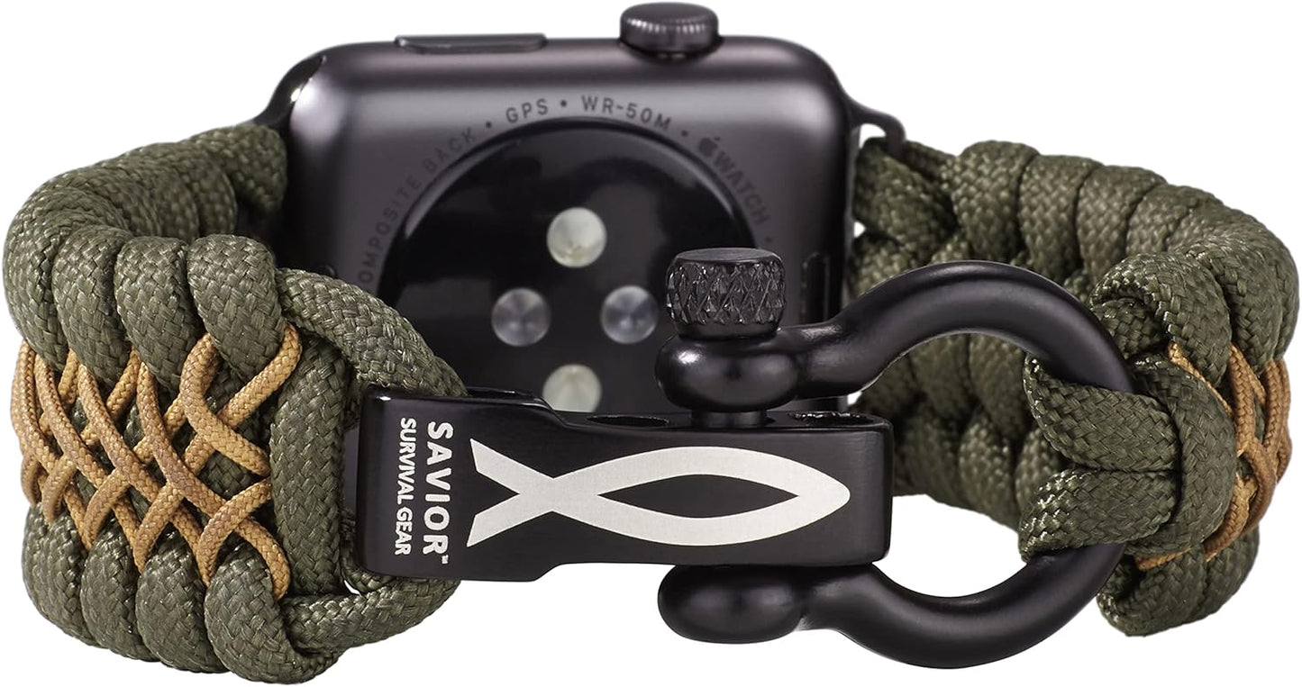 Savior Survival Gear Paracord Watch Band for Apple Watch Series