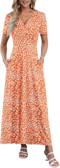 Maxi Dresses for Women Ankle Length Floral Print Beach Long Flowy US