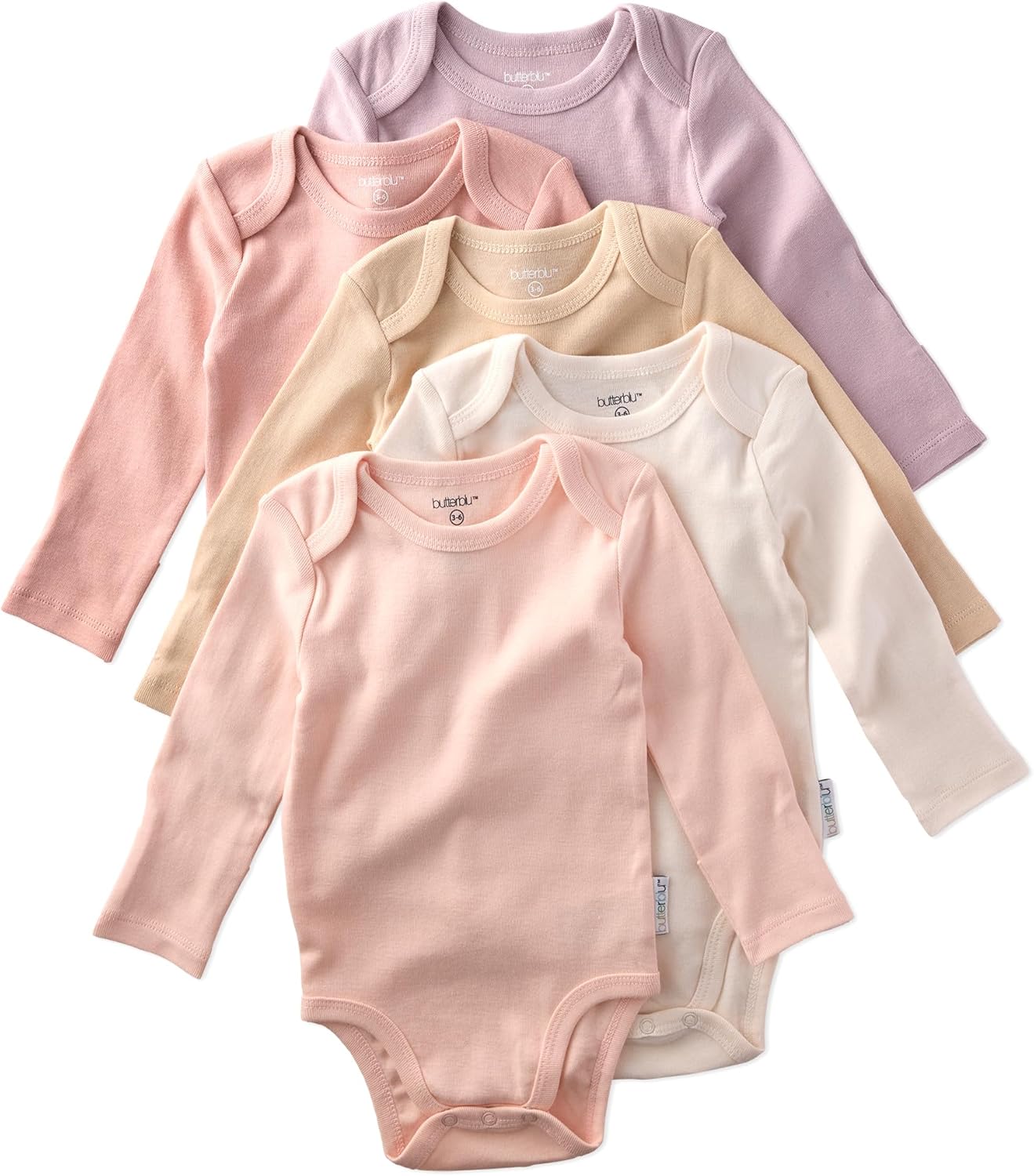 Blake Long Sleeve Bodysuits 100% Organic Cotton for Babies