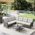 Outdoor Furniture Sectional Sofa L Shaped Couch - Versatile 6-Seater