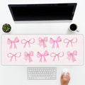 Pink Coquette Bow XXL Mouse Pad - Vintage Chic Must-Have!