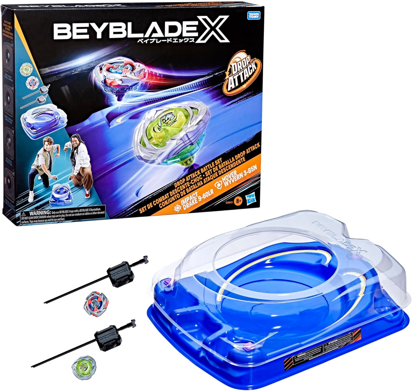 Beyblade X Drop Attack Battle Set with Beystadium Arena Fun