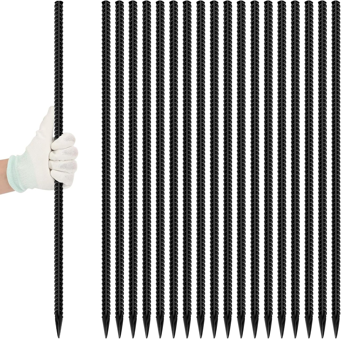 24 Inches Straight Rebar Stakes for Gardening and Camping