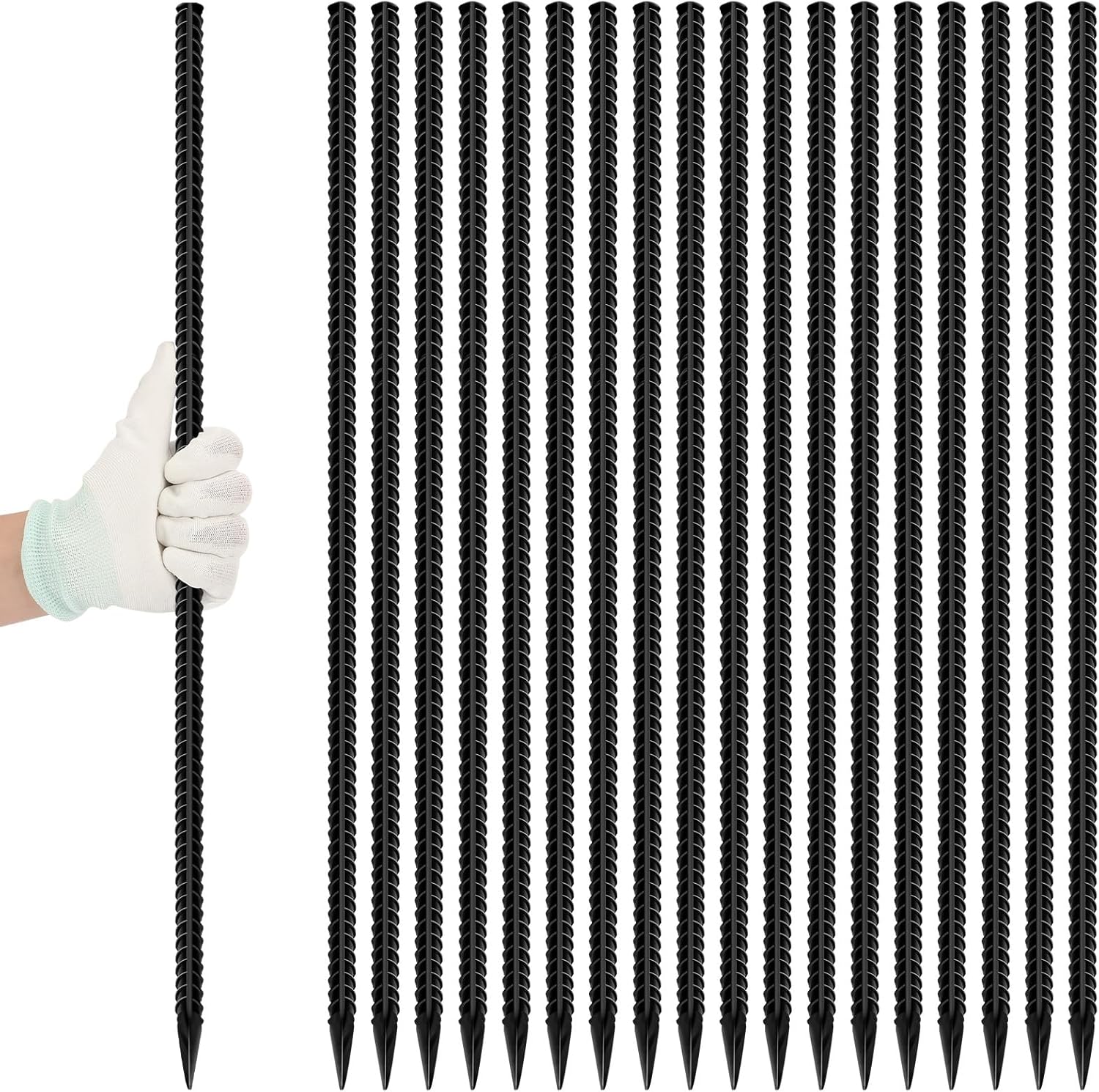 24 Inches Straight Rebar Stakes for Gardening and Camping