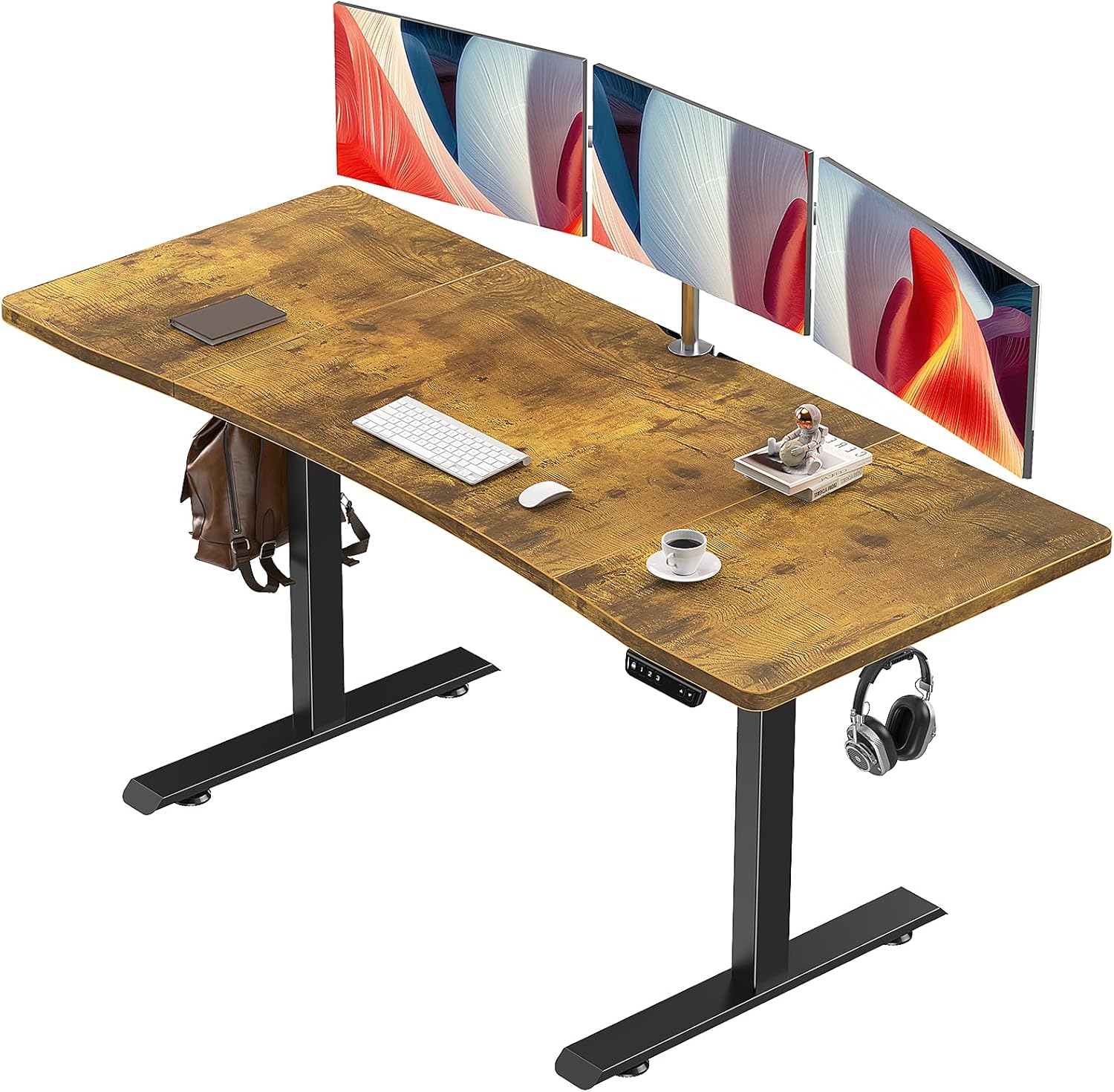 Veken 63 x 28 Inch Electric Standing Desk for Home Office Use
