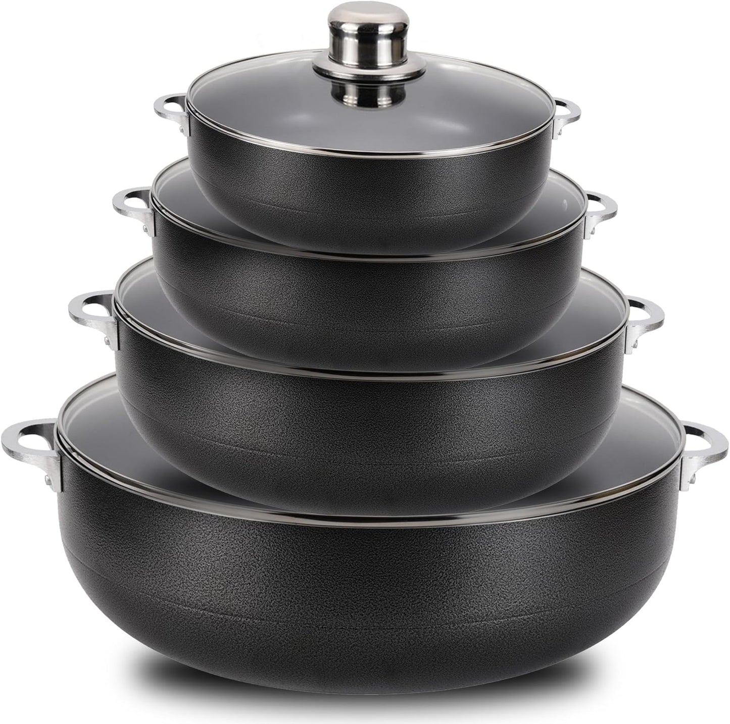 Alpine Cuisine 8-Piece Nonstick Caldero Set for Home Cooking